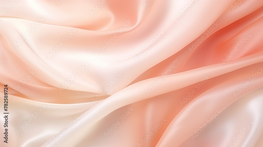 Soft pink satin material displaying luxurious folds, ideal for high-end fashion or elegant background textures Soft pink satin material displaying luxurious folds, ideal for high-end fashion or elegant background textures