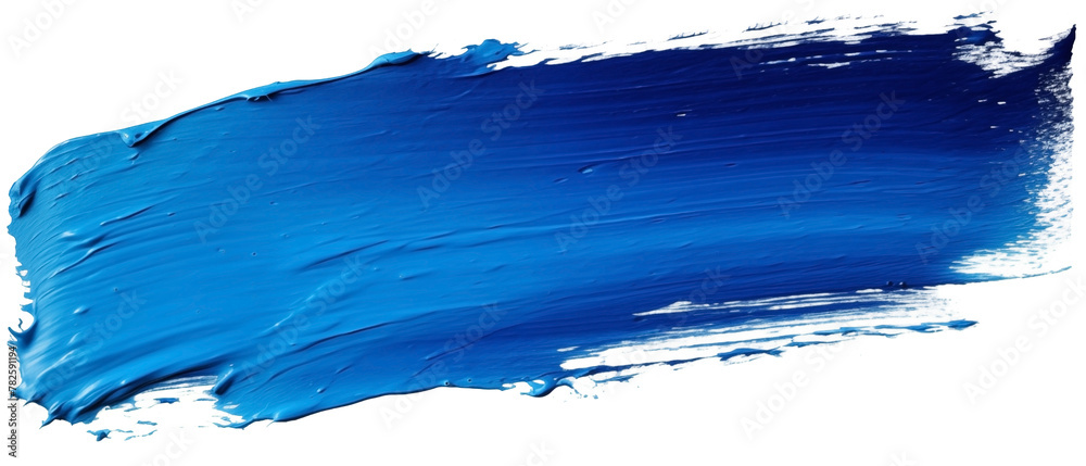 colourful stroke of blue paint PNG brush Hand painted Splash isolated on white and transparent background - acrylic watercolor paint pastel stain splatter drawing Concept