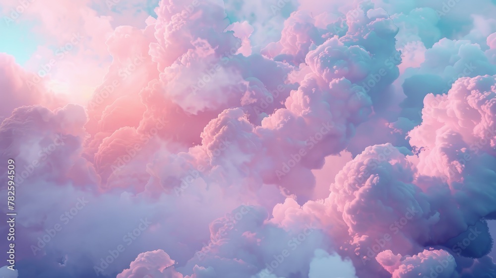 Fototapeta premium A dreamy cloud background AI generated illustration