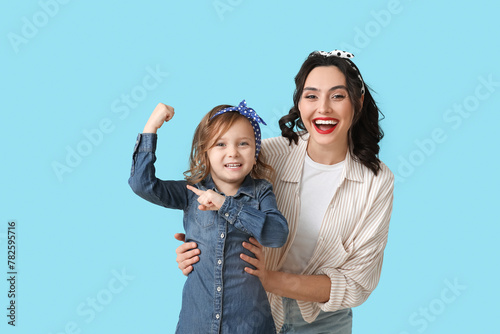 Happy mother and daughter f...