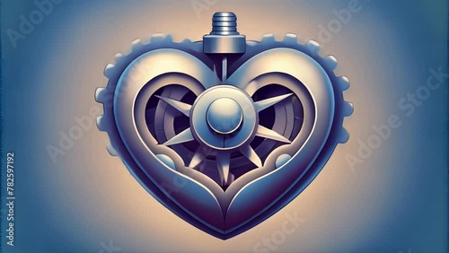 A clockwork marvel its metallic structure resembling a heart but functioning with the precision of a welloiled machine never skipping a beat. photo