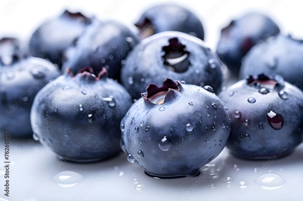 Fresh Blueberries in Macro Shot on White Background Amazing fruit pic Fresh Blueberries in Macro Shot on White Background Amazing fruit pic