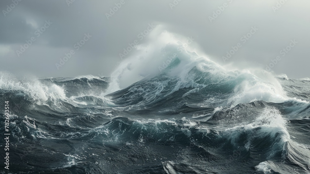 Wave in a rough sea, Azores Islands - obrazy, fototapety, plakaty 