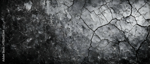 Grunge background black and white. Monochrome surface. Texture of chips, cracks, scratches, scuffs, dust, dirt. Dark. Old vintage  photo