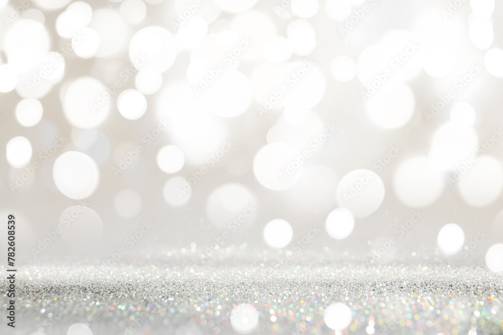 Shiny silver glitter as background. Bokeh effect Shiny silver glitter as background. Bokeh effect