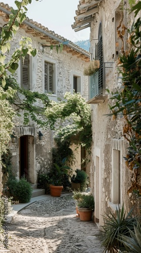 A tranquil design that transports you to the idyllic streets of an Italian village   AI generated illustration © ArtStage