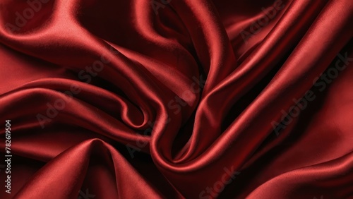Maroon elegant soft silk satin background with space for design, elegant fabric for backgrounds