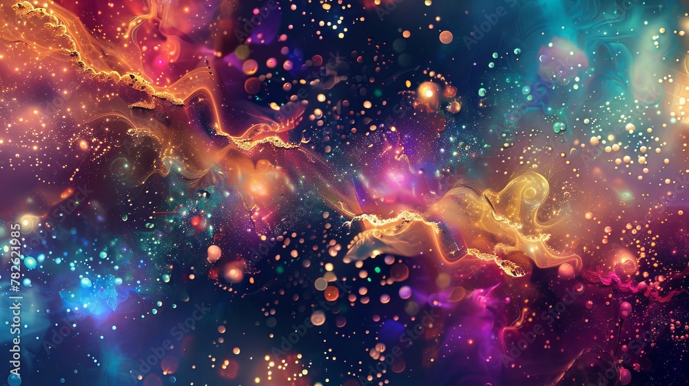 Cosmic patterns hinting at a magical theme AI generated illustration Cosmic patterns hinting at a magical theme AI generated illustration