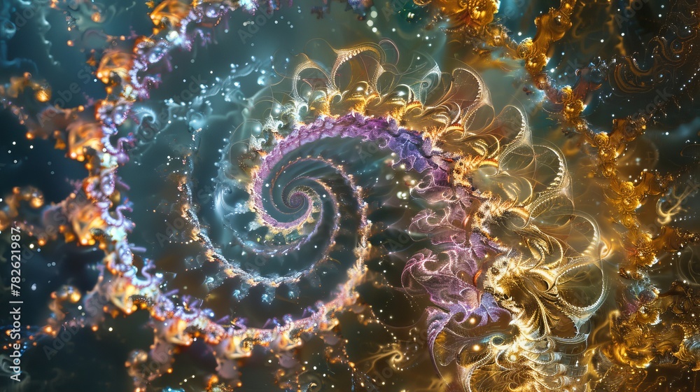 Cosmic spirals spiraling endlessly AI generated illustration Cosmic spirals spiraling endlessly AI generated illustration