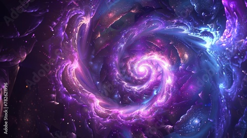Cosmic spirals spiraling endlessly  AI generated illustration photo
