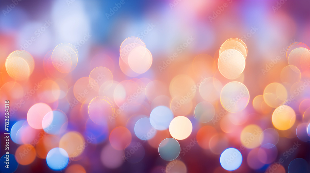 Blurry LED lights with soft bokeh pattern background - decorative lights, soft lighting.