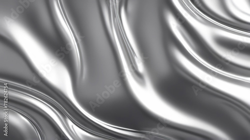 Liquid silver color abstract background metallic aluminum foil 
