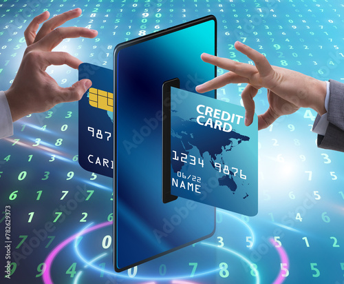 Concept of mobile wallet transfers - 3d rendering
