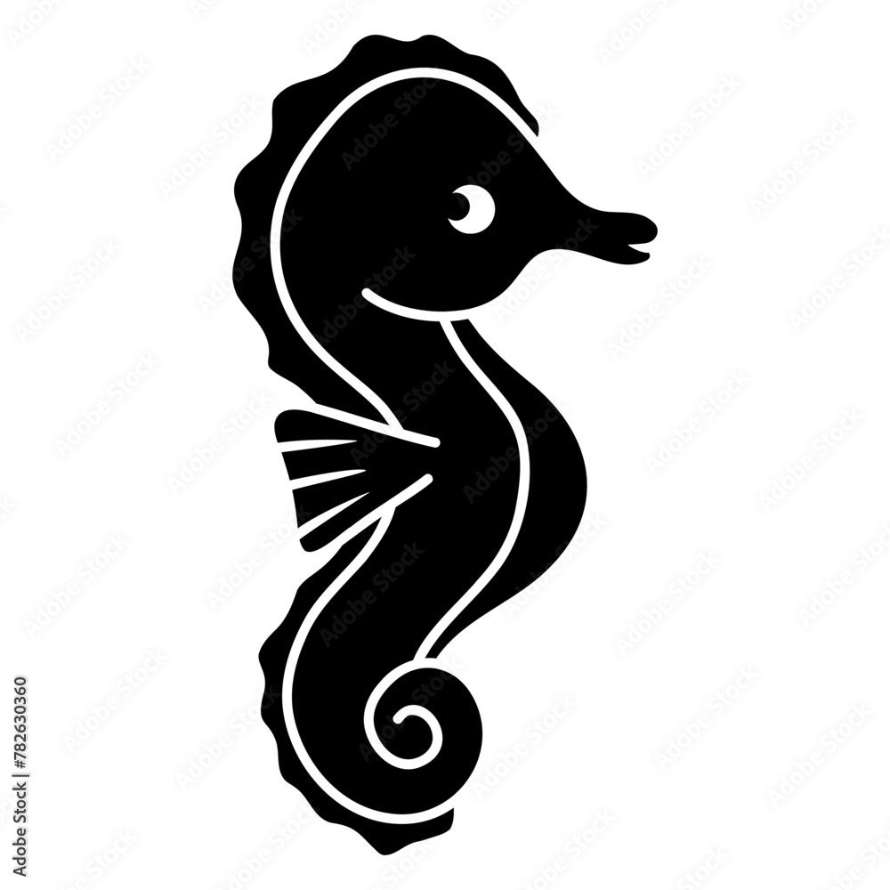 seahorse character icon