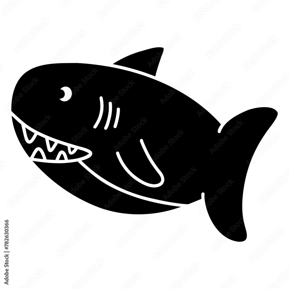 shark icon illustration