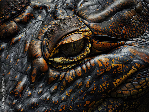 Extreme macro shot of cocodrile skin texture photo