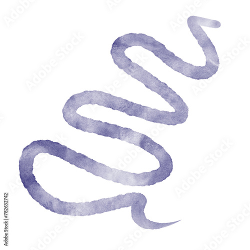Watercolour Squiggly Lines Decorative