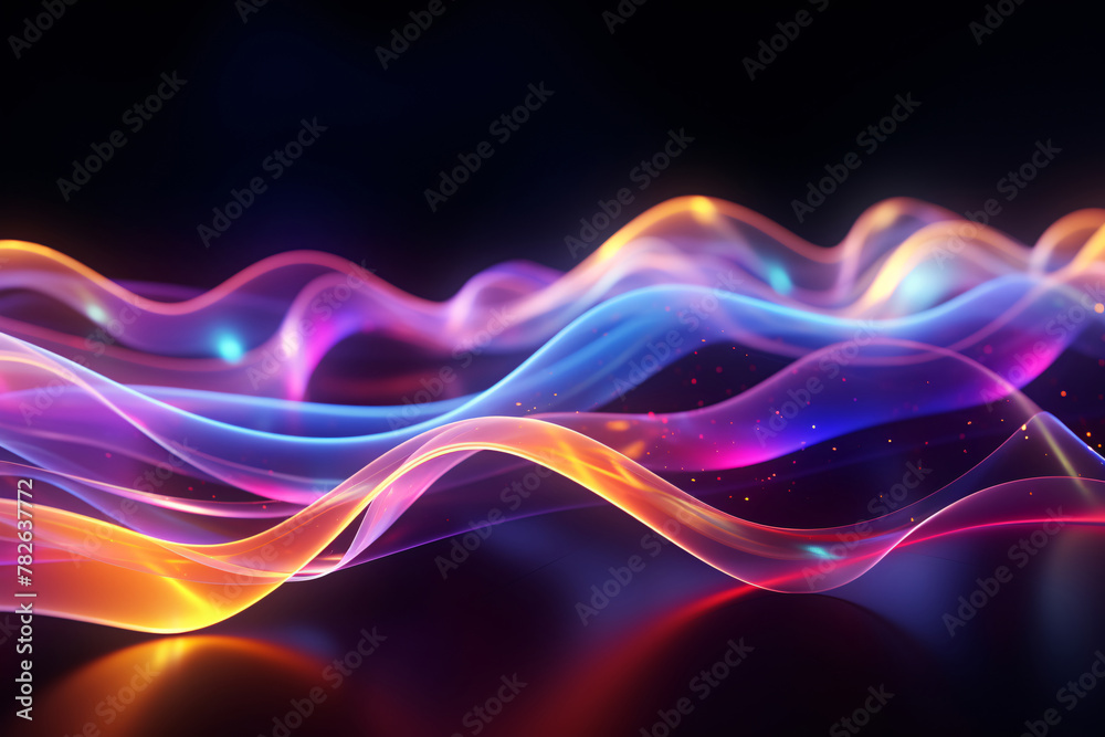 Three-dimensional glowing color fluid background, abstract future technology graphic poster PPT background Three-dimensional glowing color fluid background, abstract future technology graphic poster PPT background