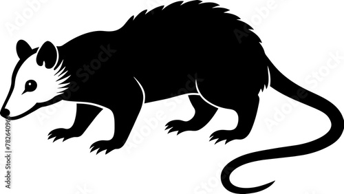 Opossum vector art and illustration photo