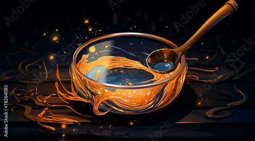 a magic bottle with candles inside. Generate Ai