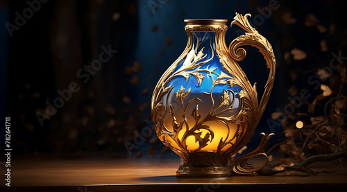 a magic bottle with candles inside. Generate Ai