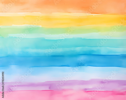 Watercolor rainbow stripes