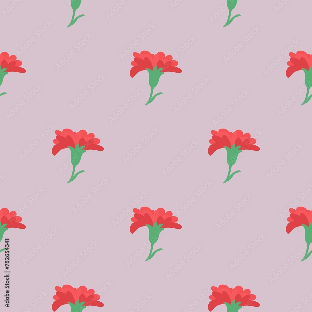 Obraz premium seamless pattern with Carnations