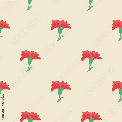 seamless pattern with Carnations