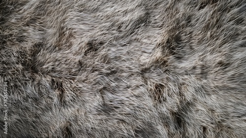Close-up texture of gray furry surface with natural patterns