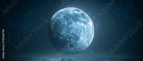 Full moon, close up, clear night, sharp details, mystical allure