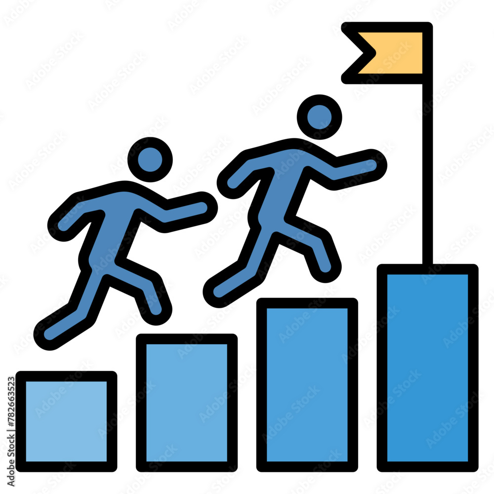 Fototapeta premium Success Coaching Icon Element For Design