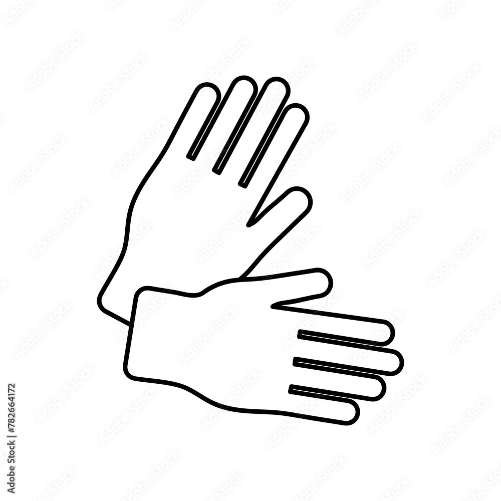 Hands, surgical gloves symbol, vector liner Hands, surgical gloves illustration for web and app..eps Hands, surgical gloves symbol, vector liner Hands, surgical gloves illustration for web and app..eps