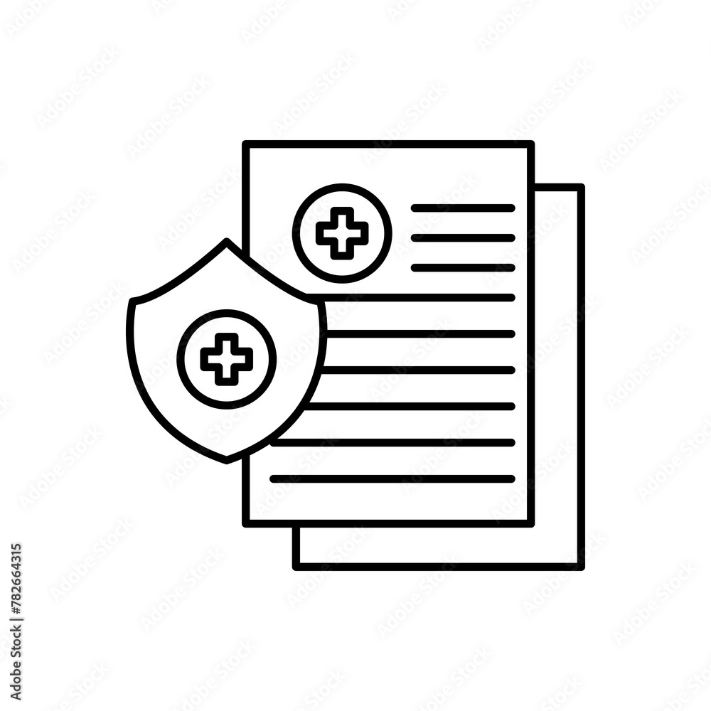 insurance, medical icon. vector flat liner medical insurance illustration for web and app..eps insurance, medical icon. vector flat liner medical insurance illustration for web and app..eps