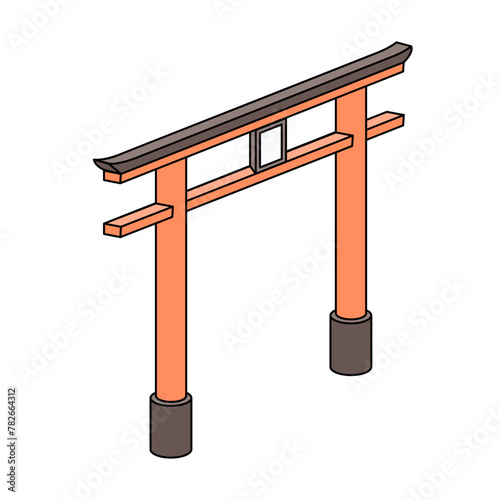 Japanese red torii