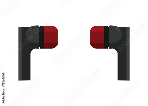 Ear buds pair. Simple flat illustration. 