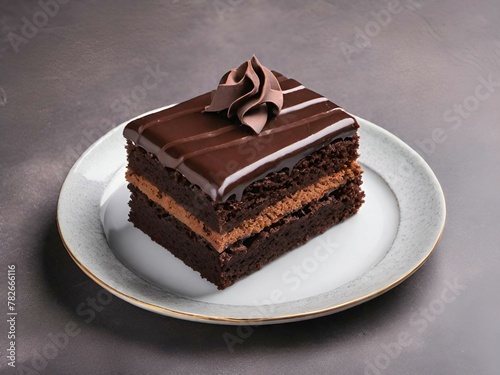 chocolate cake and slice of chocolate