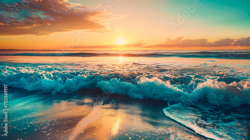Beautiful seascape at sunset
