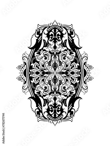 abstract floral frame