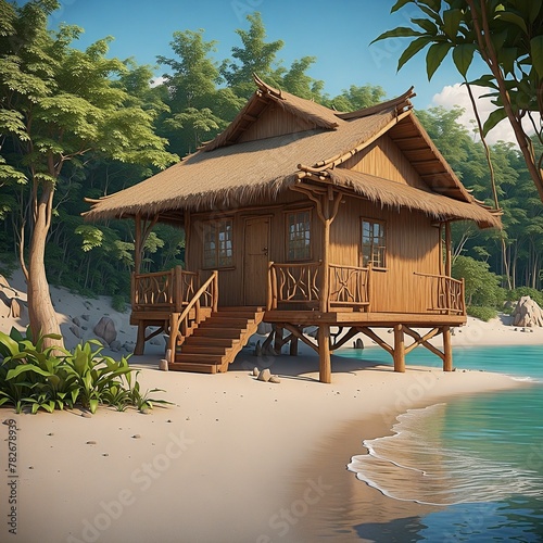 hut on the beach (ID: 782678939)