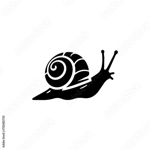 Snail  Silhouette Icon. Slug in Shell Crawl Pictogram. Helix Slow, Cute Escargot Moving. Slimy Eatable Spiral Mollusk Symbol Collection. Wildlife Concept. Isolated Vector Illustration.