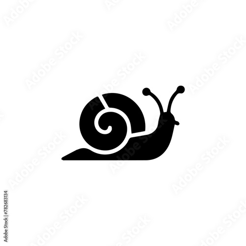 Snail  Silhouette Icon. Slug in Shell Crawl Pictogram. Helix Slow, Cute Escargot Moving. Slimy Eatable Spiral Mollusk Symbol Collection. Wildlife Concept. Isolated Vector Illustration.