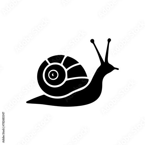 Snail  Silhouette Icon. Slug in Shell Crawl Pictogram. Helix Slow, Cute Escargot Moving. Slimy Eatable Spiral Mollusk Symbol Collection. Wildlife Concept. Isolated Vector Illustration.