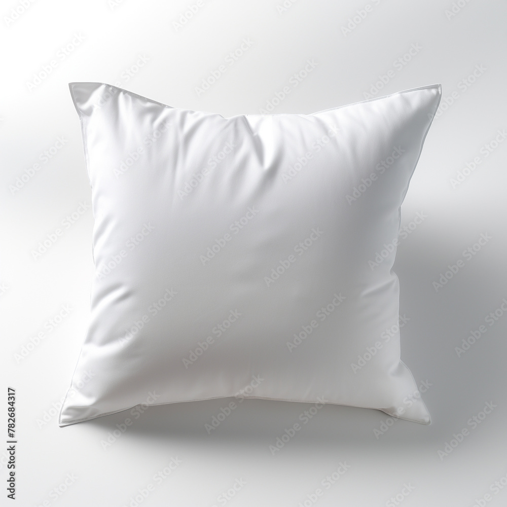 A detailed render of a white pillow, its fabric texture soft and inviting, isolated on a comfort cloud white background, highlighting the essential comfort and simple luxury of a soft pillow, A detailed render of a white pillow, its fabric texture soft and inviting, isolated on a comfort cloud white background, highlighting the essential comfort and simple luxury of a soft pillow,