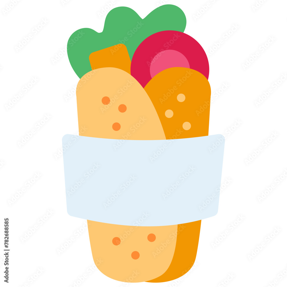 kebab vector icon flat style. perfect use for logo, presentation, application, website, and more. icon design color style