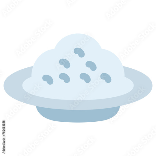 rice vector icon. food and beverage icon flat style. perfect use for logo, presentation, application, website, and more. icon design color style