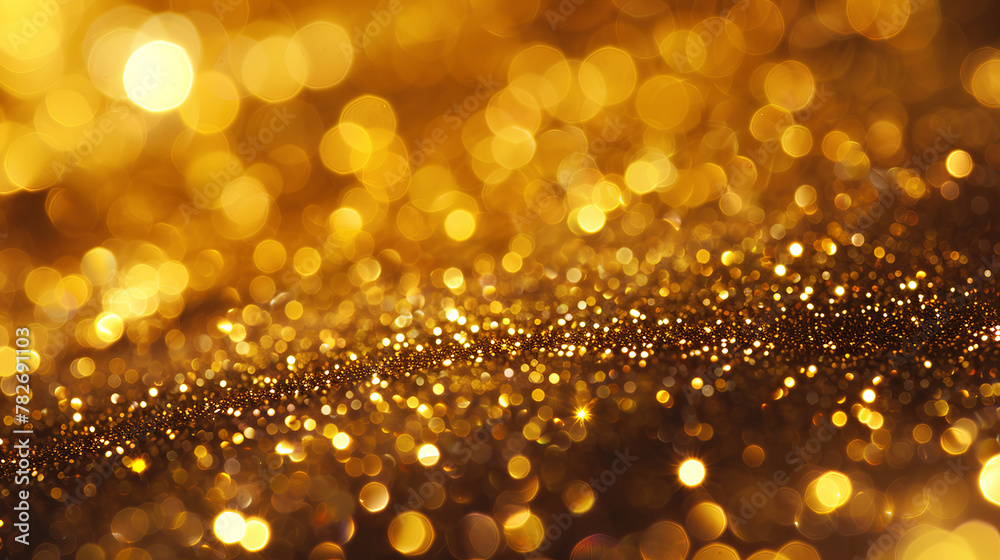 Abstract Golden Bokeh Background, Warm Sparkling Lights, Luxury Festive Atmosphere with Copy Space Abstract Golden Bokeh Background, Warm Sparkling Lights, Luxury Festive Atmosphere with Copy Space