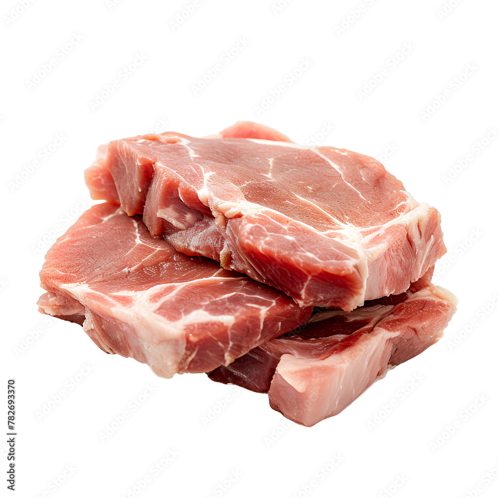 Raw Pork, isolated, no background, transparent background Raw Pork, isolated, no background, transparent background