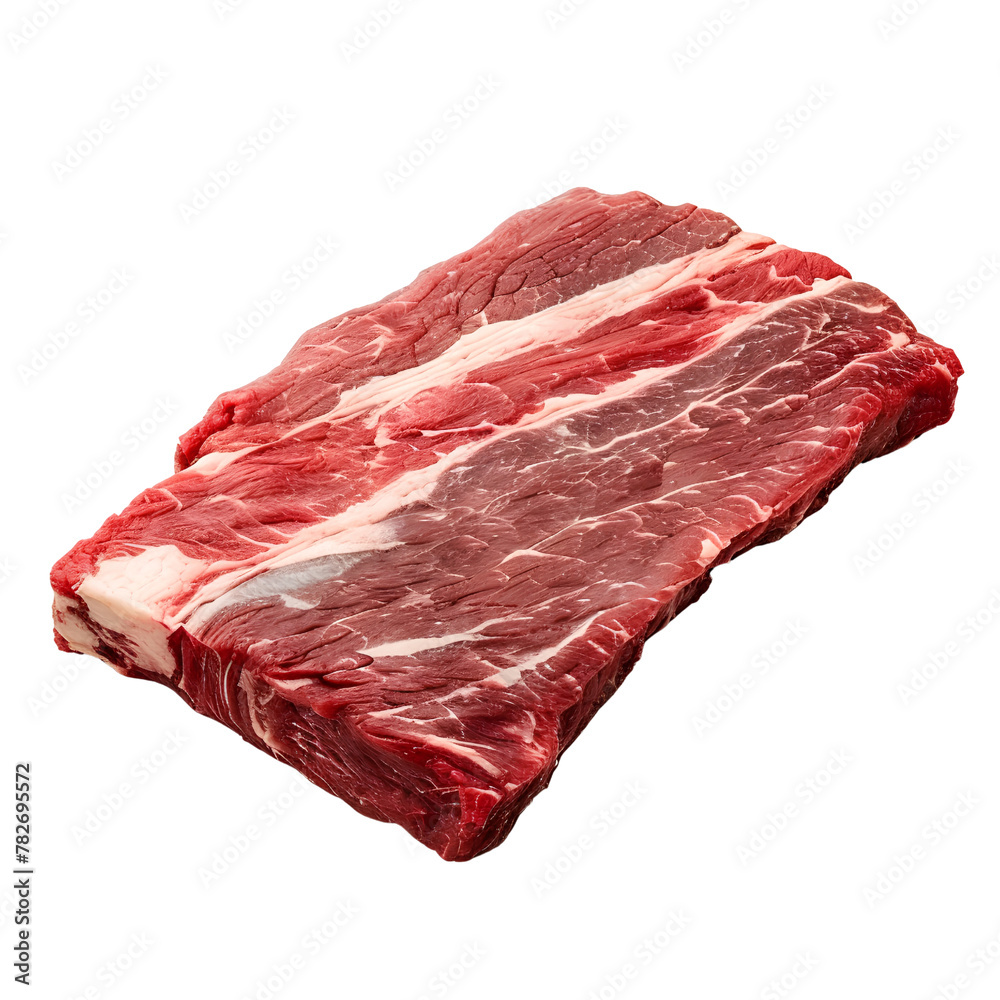 Raw Beef Brisket, isolated, no background, transparent background