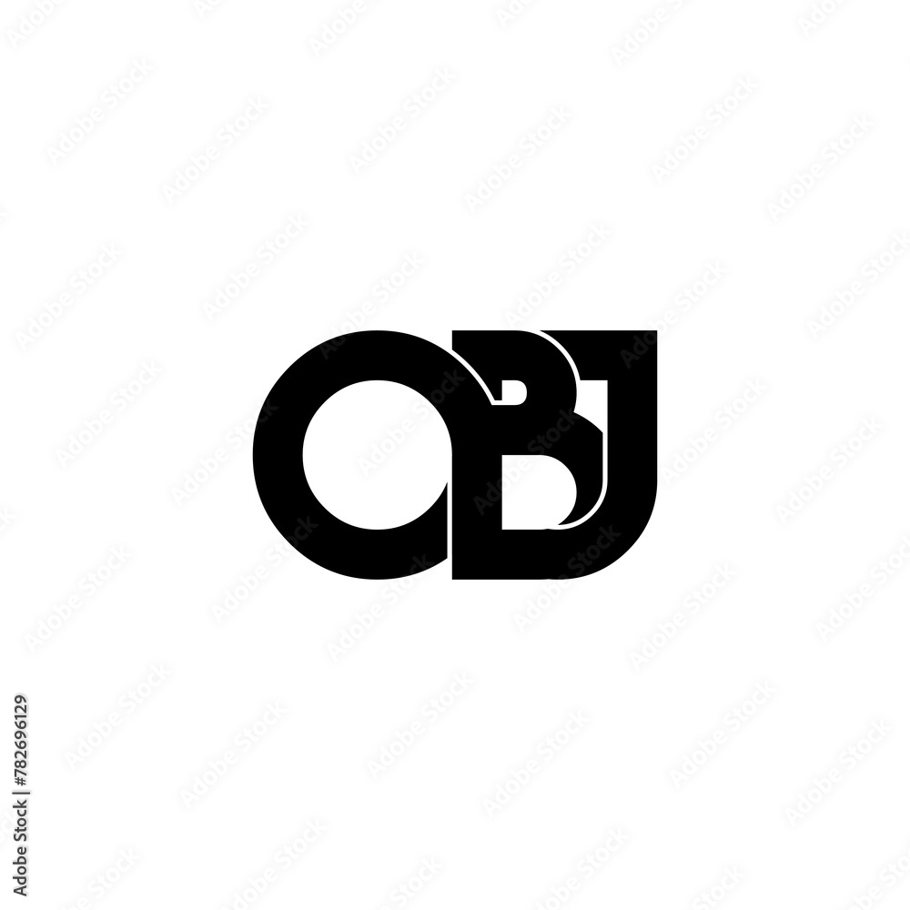 obj lettering initial monogram logo design obj lettering initial monogram logo design