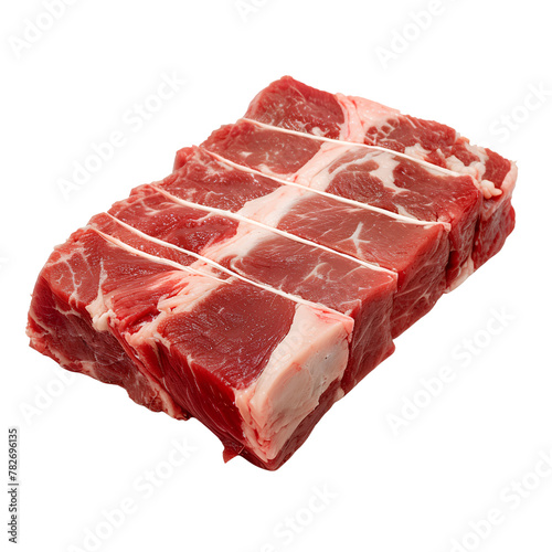 Raw Beef Belly, isolated, no background, transparent background